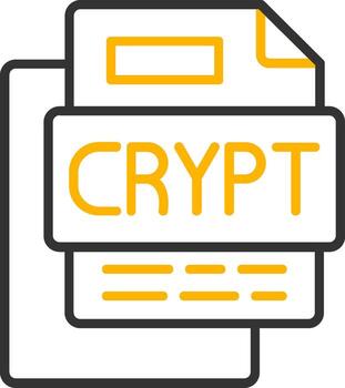 Crypt File Line Two Color Icon vector