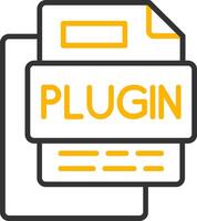 Plugin File Line Two Color Icon vector