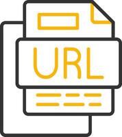 Url File Line Two Color Icon vector