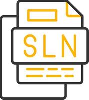 Sln File Line Two Color Icon vector