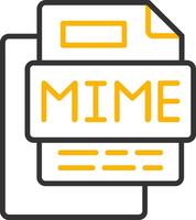 Mime File Line Two Color Icon vector