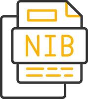 Nib File Line Two Color Icon vector