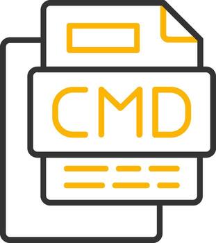 CMD File Line Two Color Icon vector