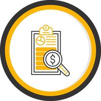 Auditing Line Two Color Circle Icon vector