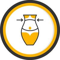 Fat Loss Line Two Color Circle Icon vector