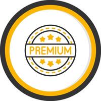 Premium Line Two Color Circle Icon vector