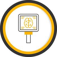 Mri Line Two Color Circle Icon vector