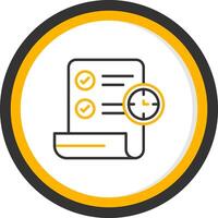 Term Line Two Color Circle Icon vector