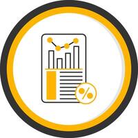 Sales Report Line Two Color Circle Icon vector