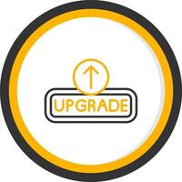 Upgrade Line Two Color Circle Icon vector