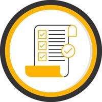 Terms and Conditions Line Two Color Circle Icon vector