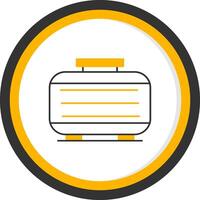 Septic Tank Line Two Color Circle Icon vector