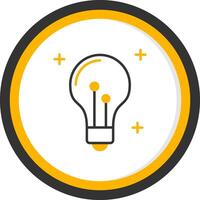 Idea Line Two Color Circle Icon vector