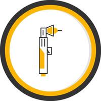 Plasma Cutter Line Two Color Circle Icon vector