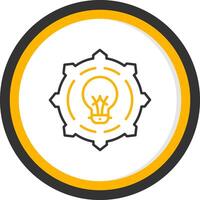 Innovation Line Two Color Circle Icon vector