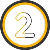 Two Line Two Color Circle Icon vector