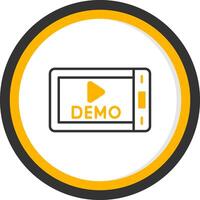 Demo Line Two Color Circle Icon vector