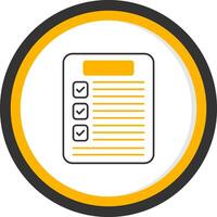 Results Line Two Color Circle Icon vector