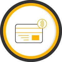 Nfc Payment Line Two Color Circle Icon vector