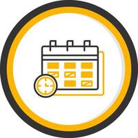 Term Line Two Color Circle Icon vector