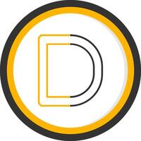 Capital D Icon vector
