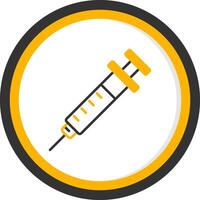 Injection Line Two Color Circle Icon vector