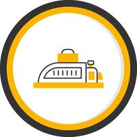 Planer Line Two Color Circle Icon vector