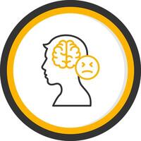 Mood Swings Line Two Color Circle Icon vector