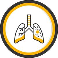 Tuberculosis Virus Line Two Color Circle Icon vector