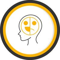Mood Swings Line Two Color Circle Icon vector
