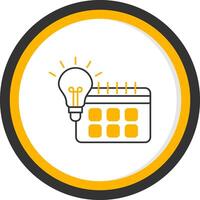 Day To Day Learning Line Two Color Circle Icon vector