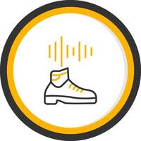 Rhythm Line Two Color Circle Icon vector