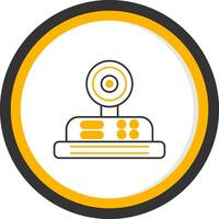 Camera Line Two Color Circle Icon vector