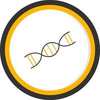 Dna Line Two Color Circle Icon vector