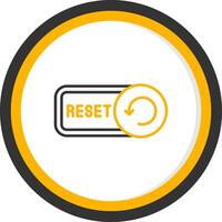 Reset Line Two Color Circle Icon vector