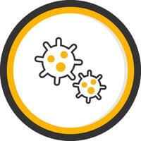 Platelet Line Two Color Circle Icon vector