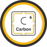 Carbon Line Two Color Circle Icon vector