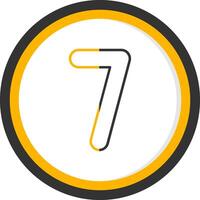 Seven Line Two Color Circle Icon vector