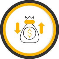 Sales Enablement Line Two Color Circle Icon vector