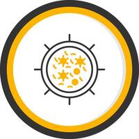 Bacteria Line Two Color Circle Icon vector