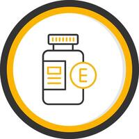 Suplement Line Two Color Circle Icon vector