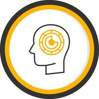 Maze Line Two Color Circle Icon vector