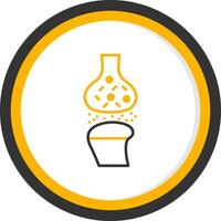 Synapse Line Two Color Circle Icon vector
