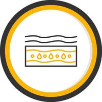 Moisturizing Line Two Color Circle Icon vector
