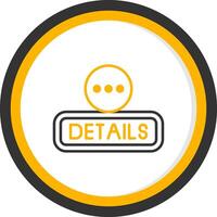 Details Line Two Color Circle Icon vector
