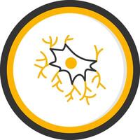 Astrocyte Line Two Color Circle Icon vector