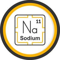 Sodium Line Two Color Circle Icon vector