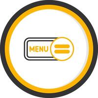 Menu Line Two Color Circle Icon vector