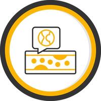Atherosclerosis Line Two Color Circle Icon vector