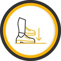 Stamp Line Two Color Circle Icon vector